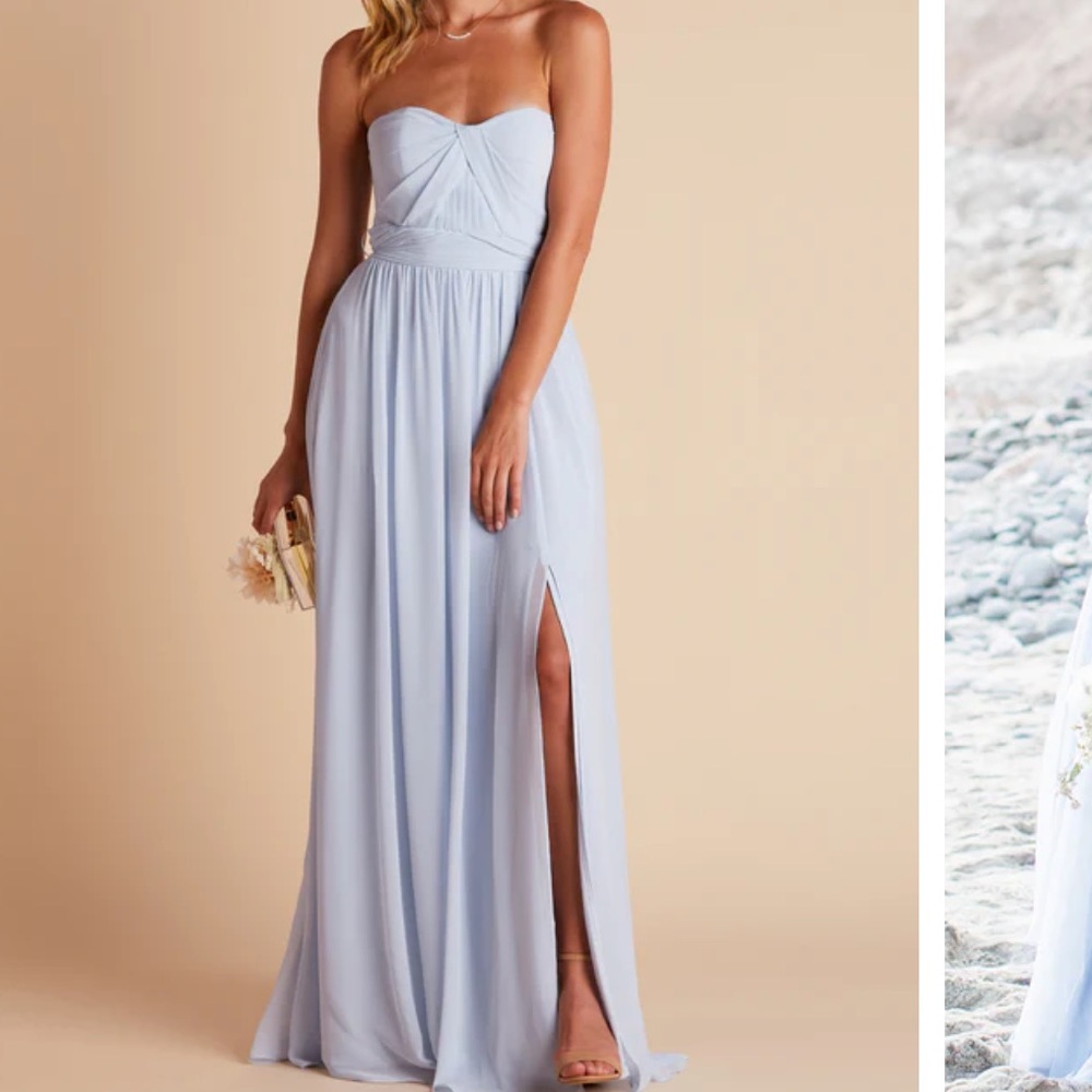 BIRDY GREY ICE BLUE BRIDESMAIDS DRESS